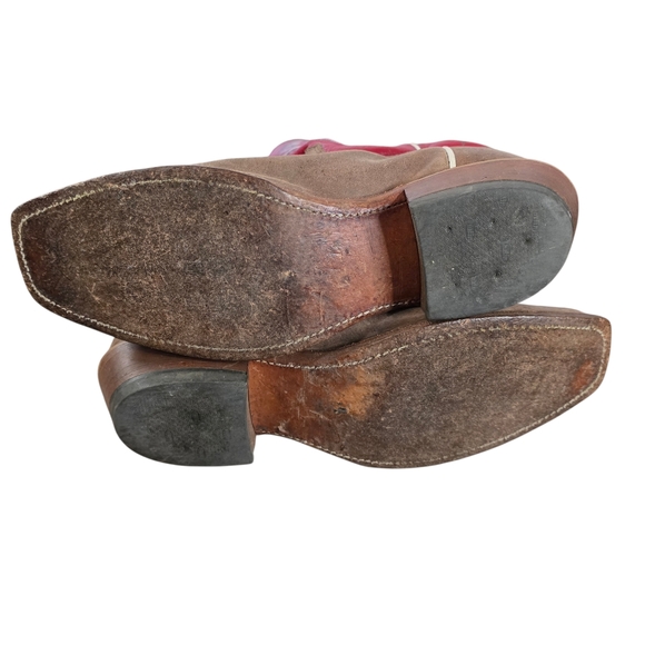 Justin Bent Rail Square Toe Western Boots Women’s 9B Leather Cowgirl Rodeo - Picture 8 of 9